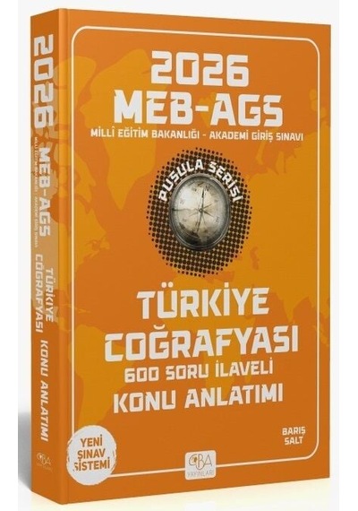 Cba Yayınları 2026 Meb-ags Türkiye Coğrafyası Konu Anlatımı Pusula Serisi - Barış Salt