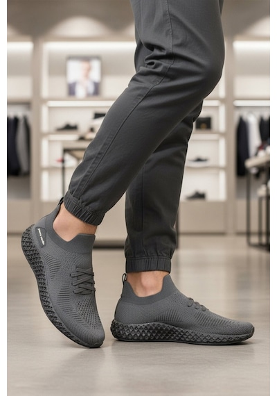 Pierre Cardin Füme Fileli Hafif Kolay Giyilebilir Unisex Spor Ayakkabı Pc-32711 G