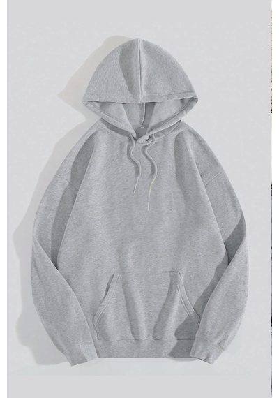 Startmore Kapşonlu Düz Sweat Gri