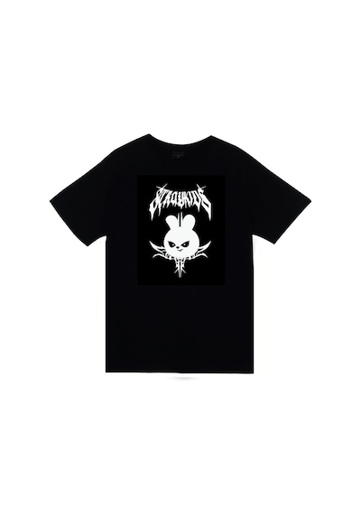 Stoned&Fame Stray Kids Skzoo Leebit Karakter Baskılı Unisex %100 Pamuk Siyah T-shirt SIYAH