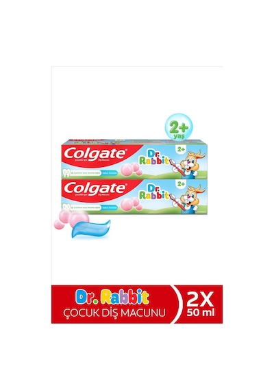 Colgate Dr. Rabbit Bubblegum 50ml Çocuk Diş Macunu X2