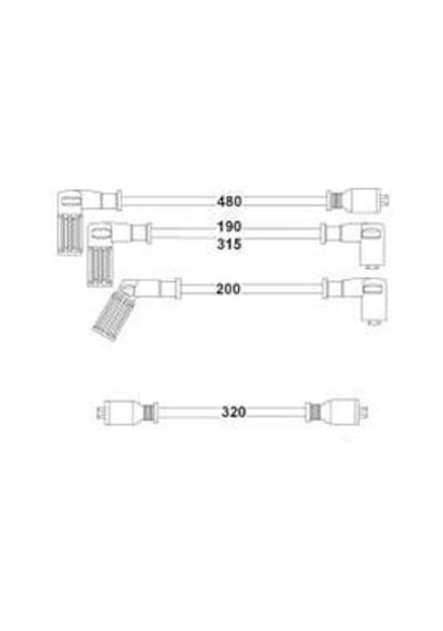 Hellux Hbk.3161 Buji Bobin Kablosu Doğan Kartal Şahin S-sl-slx-uno-tempra-tıpo 1.4-1.6 8v Uzunlama Motor 7706494-7611124 1 Takım