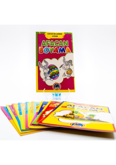 Afacan Boyama Kitap Seti Renkli Örnekli 1. Hamur 128 Sayfa Çiz Bo N11.41