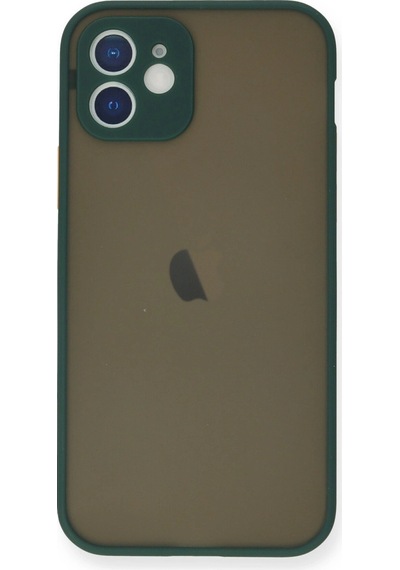 Apple Uyumlu iPhone 12 Mini Kılıf Montreal Silikon Kapak Yeşil,