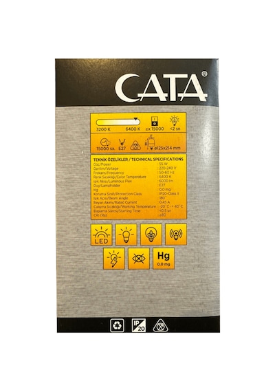 Ct-4262 55w 6400k Beyaz Işık E27 Duylu Led Torch Ampul 8 Adet