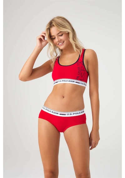 U.S. Polo Assn. Kadın Kırmızı Büstiyer Şort Takım 66255