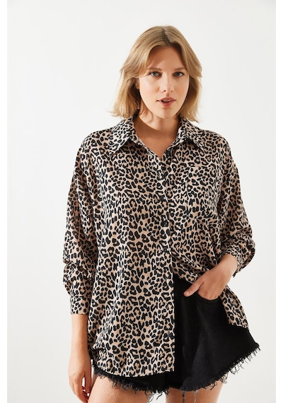 Shade Kadın Leopar Desenli Gömlek Mbms008 60501008 - Leopar