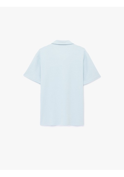 Koton Regular Fit Kısa Kollu Basic Polo Yaka Tişört Mavi 6sam10426mk