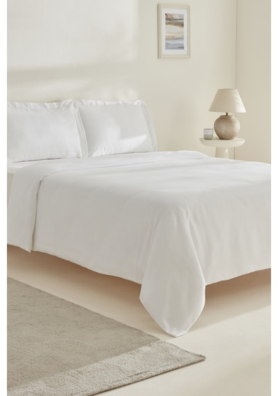 Karaca Home Felves %100 Pamuk King Size Nevresim Takımı Beyaz 200.22.06.0038 Beyaz