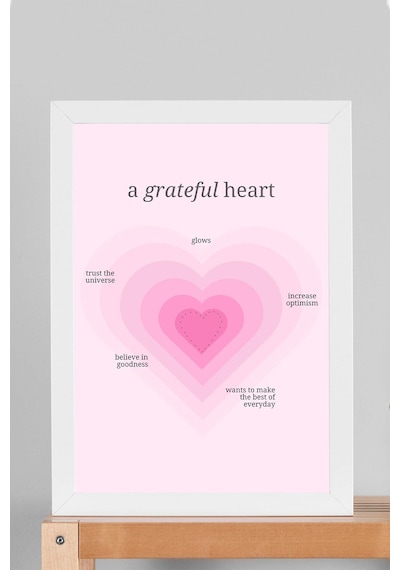 A Grateful Heart Çerçeveli Tablo Aura Enerji Renkleri