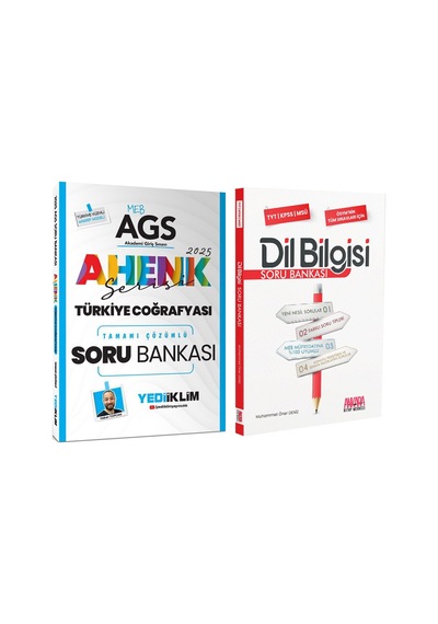 Yediiklim Yayınları 2025 Meb Ags Ahenk Serisi Türkiye Coğrafyası Ve Akm Dil Bilgisi Soru Bankası Seti 2 Kitap
