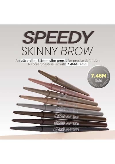 Ultra İnce Uçlu, Doğal Görünüm Veren Kaş Kalemi Speedy Skinny Brow 3 Natural Brown Diğer