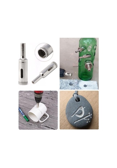 Tr Cam Fayans Mermer Granit Delme Pancı Boru Tipi Elmas Karot Uç 18mm