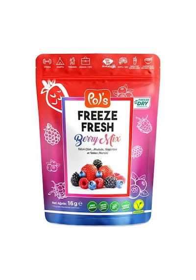 Pol's Freeze Fresh Dondurularak Kurutulmuş Berry Mix 16 G 15 G
