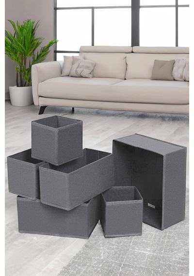 Keçe 8'li Çekmece İçi Düzenleyici Organizer Set Gri