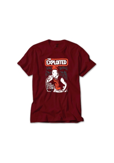 The Exploited On Stage Kırmızı Tişört Kırmızı