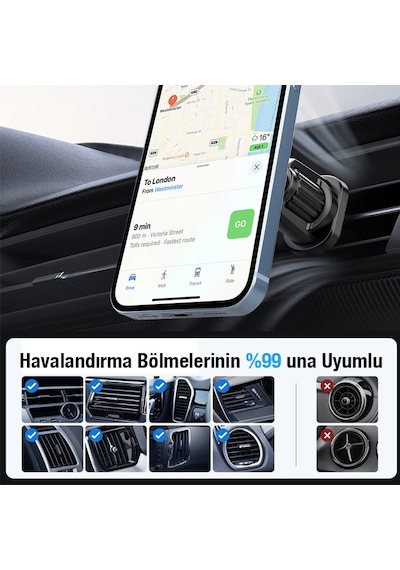 Ally Ml-216 Magsafe Araç İçi Havalandırma Telefon Tutucu