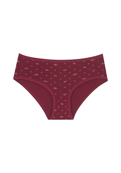 18006-5 Kadın 5'li Flowers Bato Külot Paketi V27-bordo Bordo
