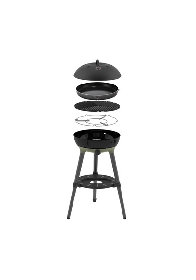 Cadac Carri Chef 40 Gazlı Barbekü - Chef Pan, Çantalı, Taşınabilir Piknik Mangalı, 40 Cm Izgara Alanı Siyah