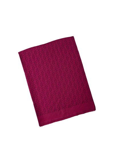 Mim Eşarp Işıl İpek - Pamuk Jakarlı F Desen Şal 75x190 Cm Bordo