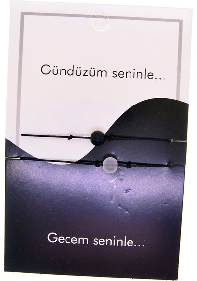 X-lady Accessories Altın Renk Gündüz Gece Arkadaş Şans Bilekliği - 2689 Çok Renkli