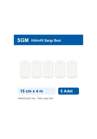 Sgm Hidrofil Sargı Bezi 15 Cm X 4 M 5 Adet