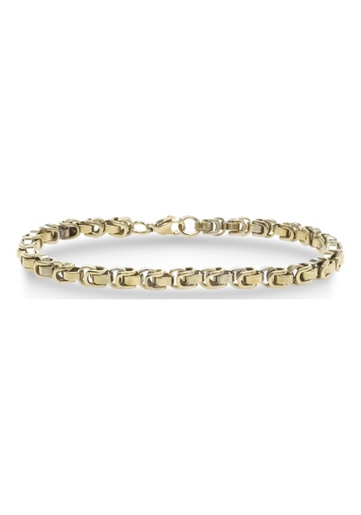 Moncuk Design Box Cuban Çelik Zincir Bileklik 6mm 3351czb2d11 Sarı