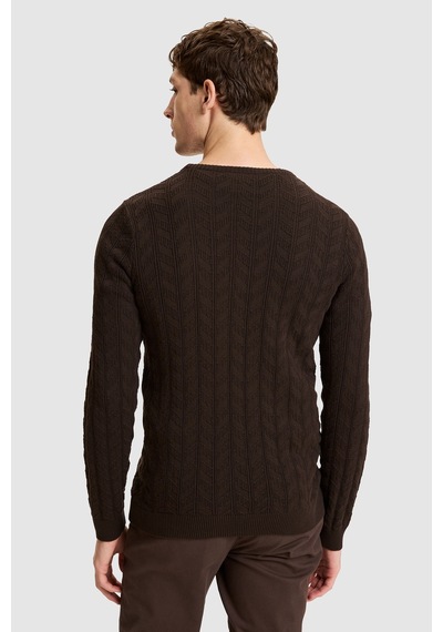 U.S. Polo Assn. Erkek Koyu Kahverengi Basic Kazak 50327559-vr084