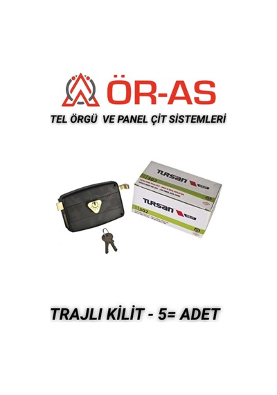 Demir Kapı Kilidi - Tursan Trajlı Kilit 5-adet
