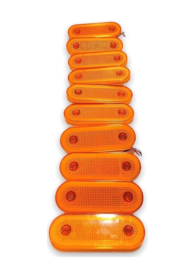 Ahmet Otomotiv 10 Adet Neon Sarı Renk 20 Ledli Parmak Lamba 12v-24v