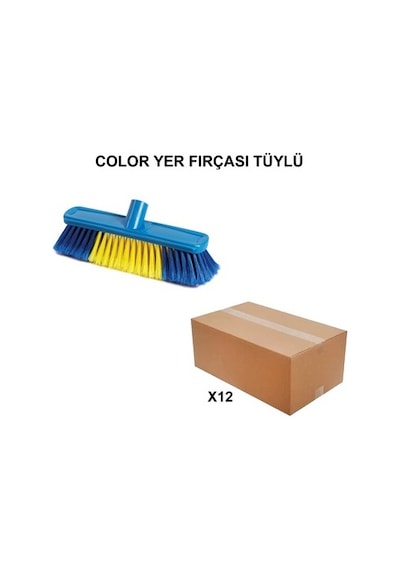 Tüylü Yer Fırçası, 12 Adet, Kaliteli Malzeme