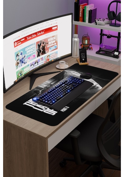 The Last Of Us Kaymaz Dikişli Kauçuk Oyuncu Mousepad V1 - 90x40 Xxl Gaming Mouse Pad Fare Altlığı