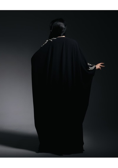 Crystalia Wave Abaya Siyah