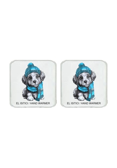 2 Adet Mavi Bereli Köpek Cep Sobası,el Isıtıcı,sıcak Su Torbası Pvc 10x9,5cm