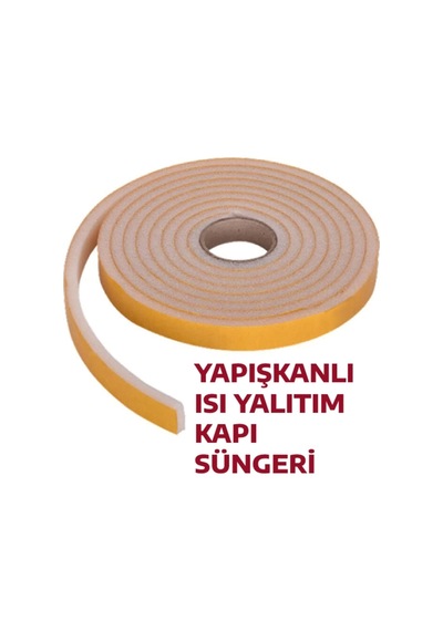 5 Adet 3 Metre Yapışkanlı Kapı Bandı Isı Yalıtım Süngeri Diğer
