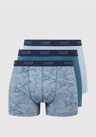 Mavi - 3lü Mavi Boxer 0910615-83077 Mavi