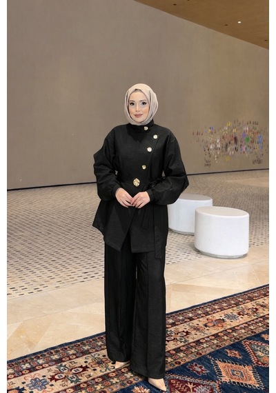 Riella Butik Oh Hyeon Tesettür Takım Siyah