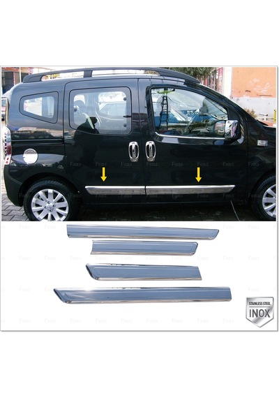 Citroen Nemo Krom Yan Kapı Çıtası 4 Kapı 2008 Üzeri P. Çelik