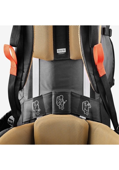 Simond Sımond Erkek Outdoor Trekking Sırt Çantası - 50 L - Mt100 Easyfit Gri