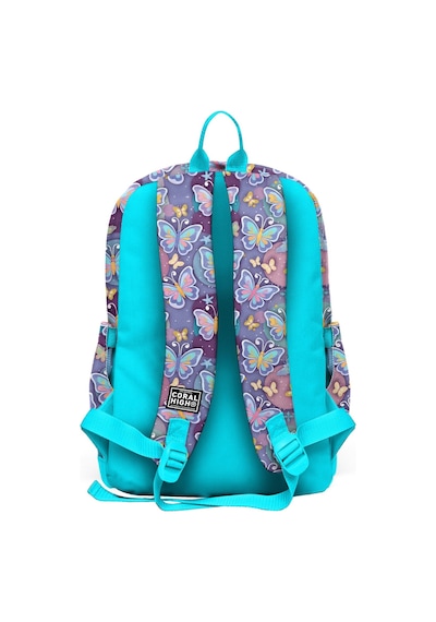 Coral High Kız Çocuk Pastel Renkli Kelebek Desenli İlkokul Sırt Çantası Dört Bölme 33206 Lila