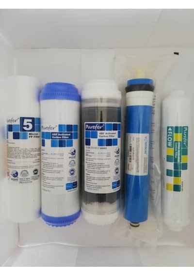 Purefer Açık Kasa Su Arıtma Cihazı Vontron Mebran 5 Li Set (349393867)