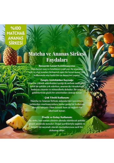 Mim and More Matcha & Ananas Sirkesi 250 ML