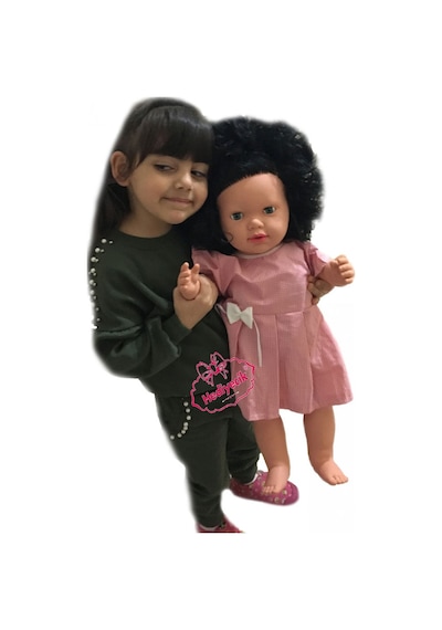 Türkçe Konuşan Siyah Saçlı Zehra Et Bebek Oyun Arkadaşım 60 Cm