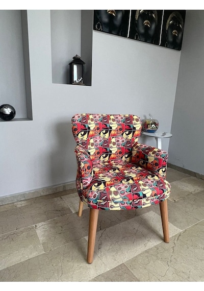 Azra Mobilya Çay Seti Koltuk Takımı - Cafe - Balkon - Bahçe - Ofis Mobilyası - Oturma Grubu Kırmızı
