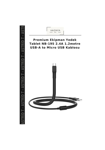 Premium Ekipman Yedek Tablet Nb-195 2.4a 1.2metre Usb-a To Micro Usb Kablosu