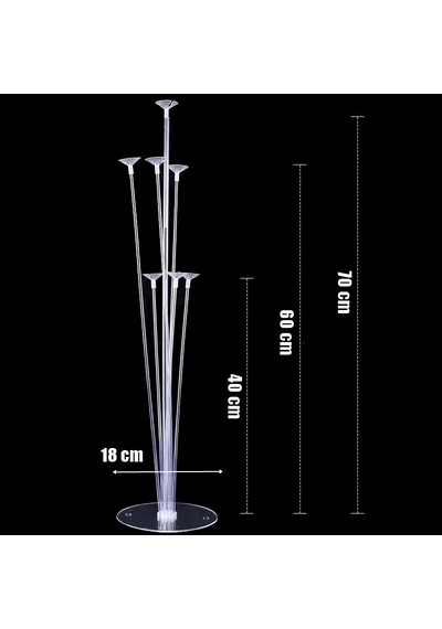 Balon Standı. 7 Çubuklu - 70 CM Balon Hariç