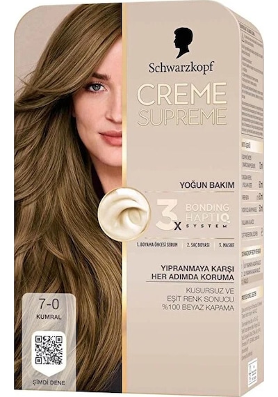 Schwarzkopf Creme Supreme Saç Boyası 7-0 Kumral