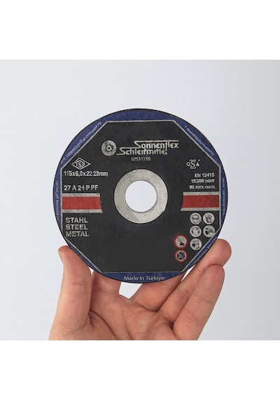 Metal Kesme Taşı 10 Adet 115x6x22mm Taşlama Dayanıklı Yüksek Performanslı Uzun Ömürlü Kesici Disk