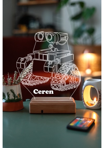 Wall-e 16 Renk Kumandalı 3d Gece Lambası