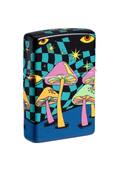 Zippo Glow In The Dark Matte Mushrooms Dizayn Çakmak Çok Renkli